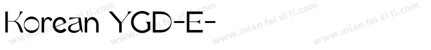Korean YGD-E字体转换